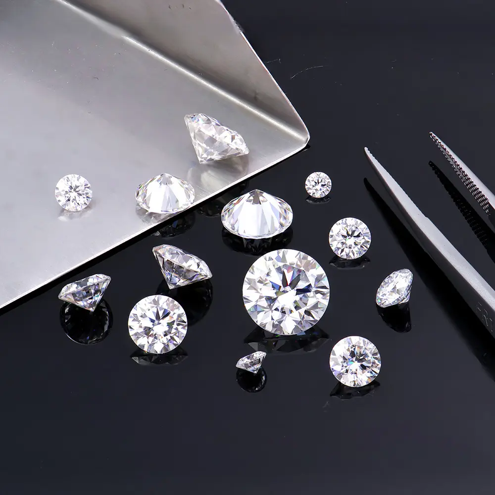 Premium D Color Classic Round Cut Loose Moissanite Stones Wholesale