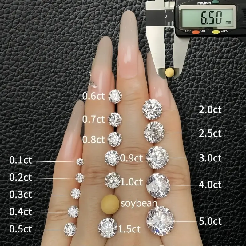 Premium D Color Classic Round Cut Loose Moissanite Stones Wholesale