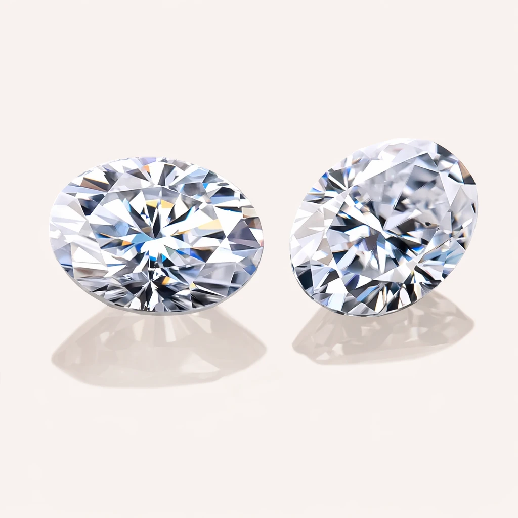 Sparkling VVS1 Oval Moissanite Loose Stone for Jewelry Making