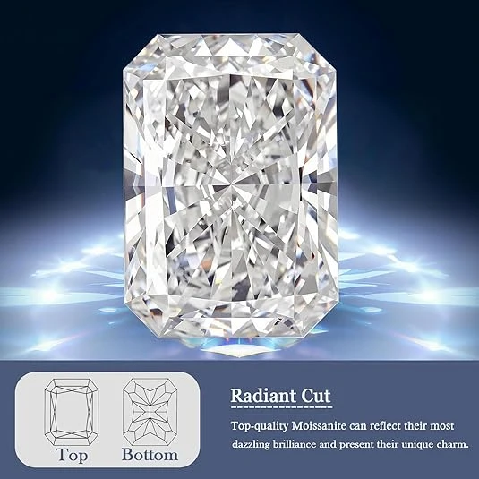 Affordable D Color VVS Radiant Cut Moissanite Loose Gems Bulk