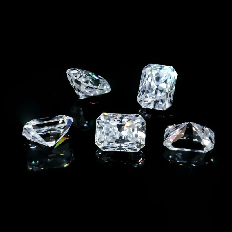 Affordable D Color VVS Radiant Cut Moissanite Loose Gems Bulk