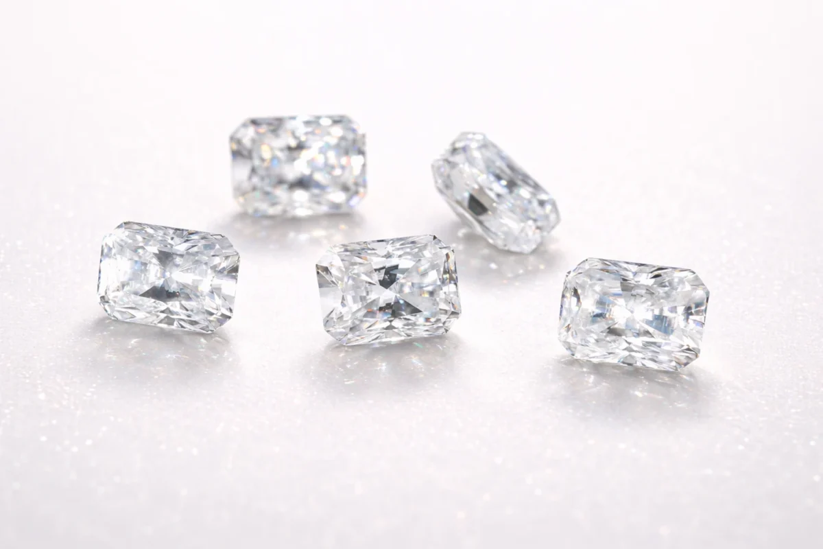 Affordable D Color VVS Radiant Cut Moissanite Loose Gems Bulk