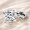 Clear Colorless Princess Cut Moissanite Loose Stones.
