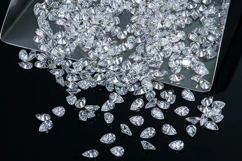 Dainty Small Pear Cut Loose Moissanite Stones for Sale DIY Pieces
