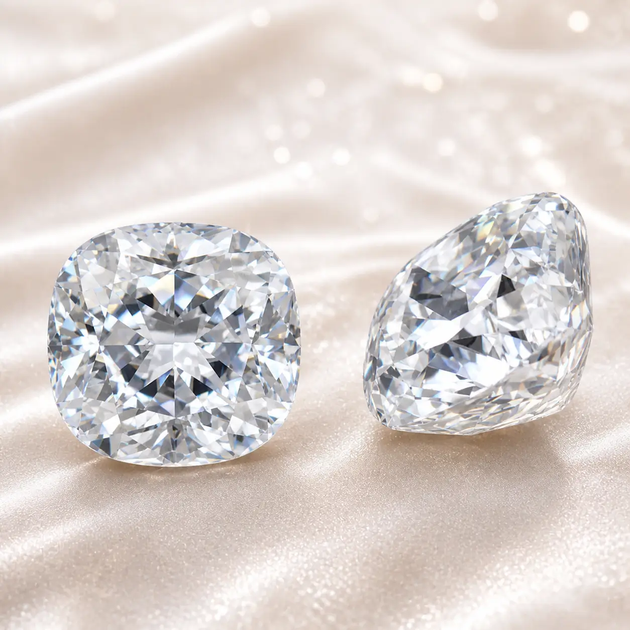 Excellent-VVS1-D-Color-Cushion-Cut-Moissanite-Loose-Stone