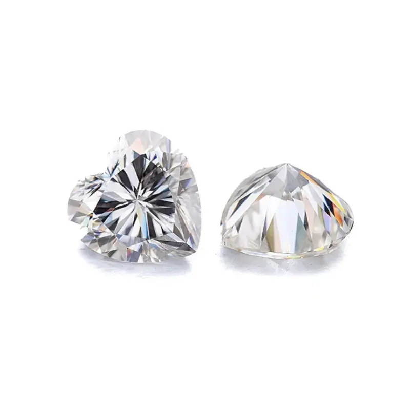 Exquisite Heart Shaped Moissanite Loose Stone Full White Gemstone