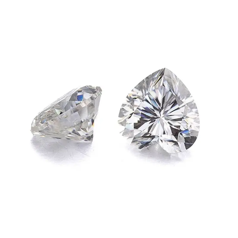Exquisite Heart Shaped Moissanite Loose Stone Full White Gemstone