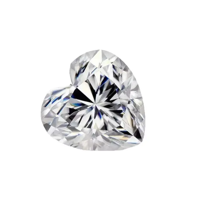 Exquisite Heart Shaped Moissanite Loose Stone Full White Gemstone-1