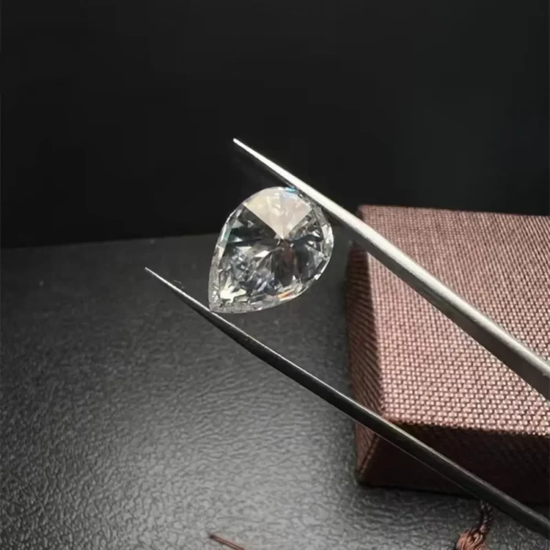 Pure High-Quality Loose Pear Shaped Moissanite Stones Bulk for DIY