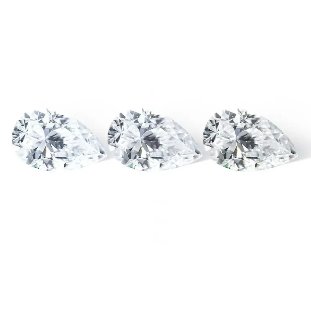 Pure High-Quality Loose Pear Shaped Moissanite Stones Bulk for DIY