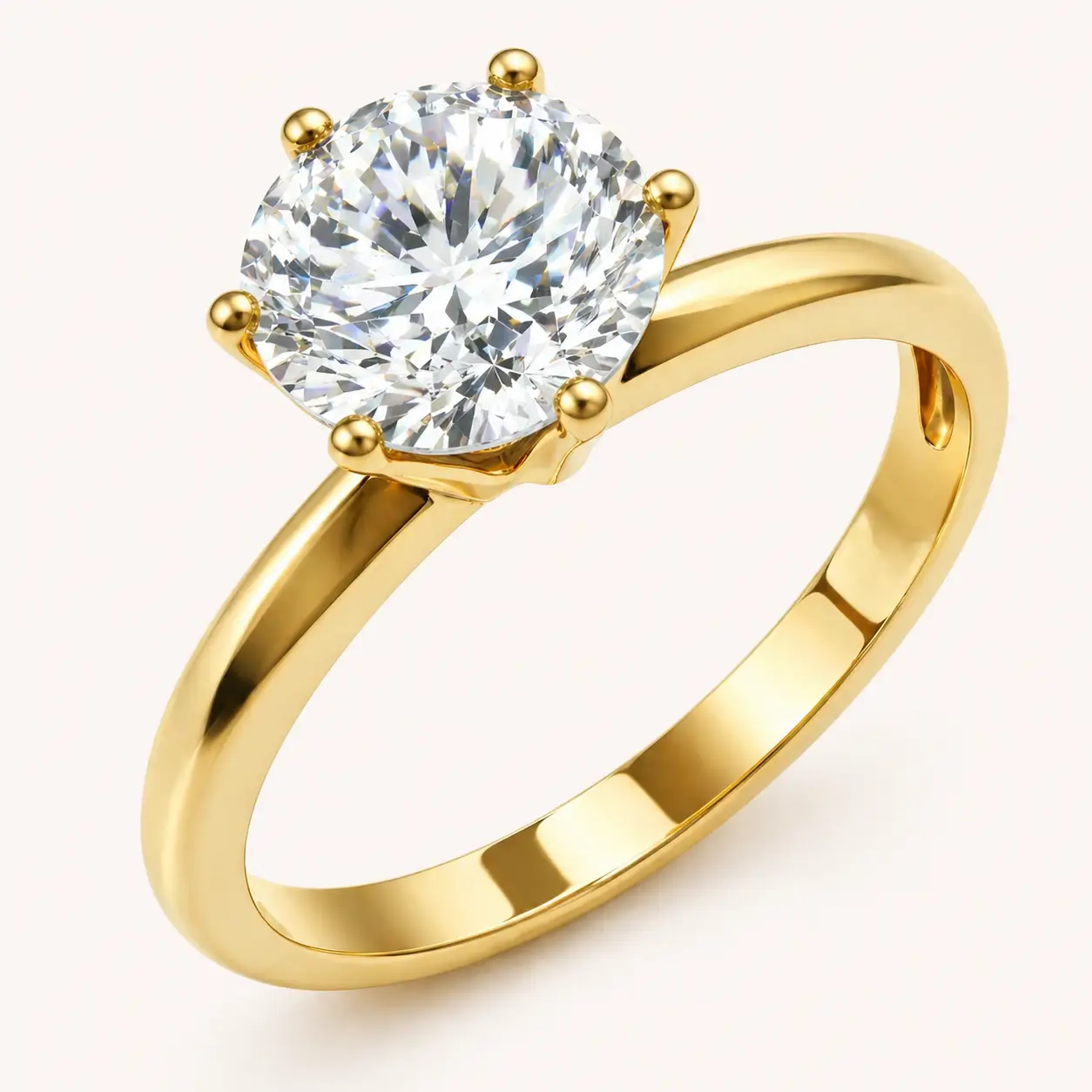 Classic-6-Prong-1-Carat-Round-Cut-14K18K-Gold-Diamond-Ring-Wedding-Jewelry-1