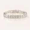 Premium 3-5mm Oval Sterling Silver Moissanite Tennis Bracelet Men Women