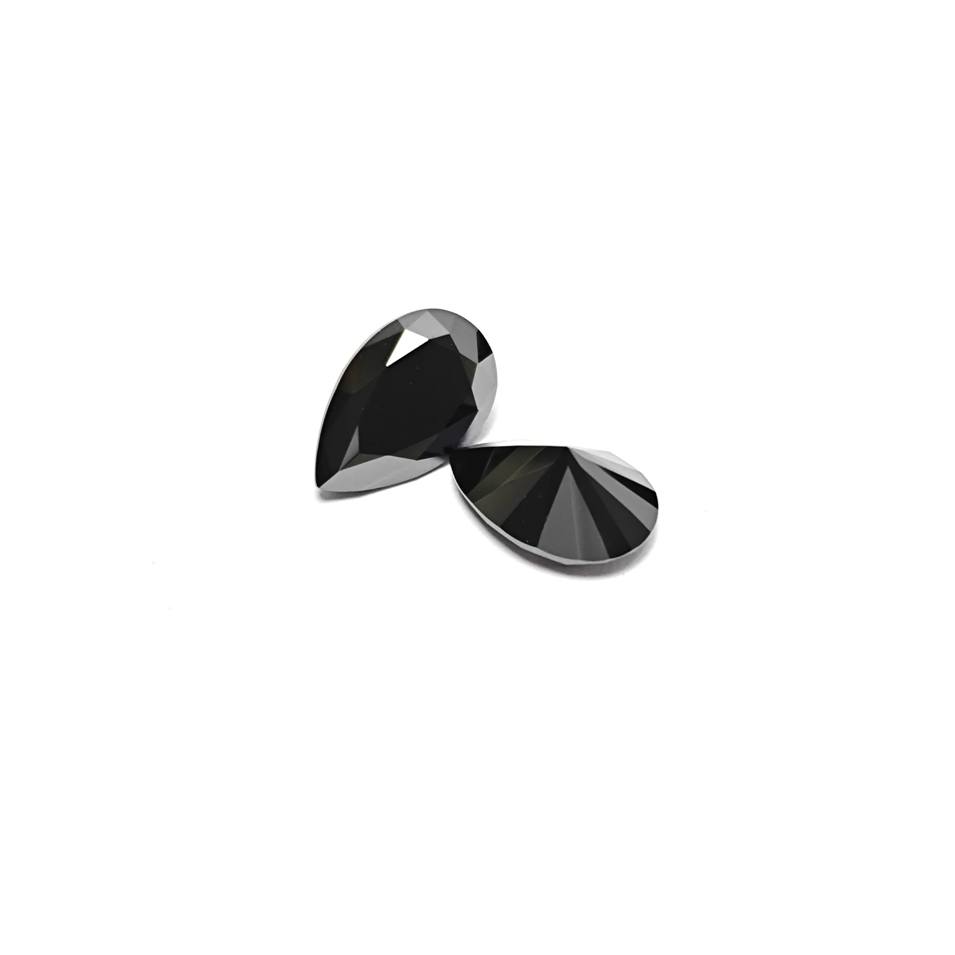 Premium Pear Cut Black Moissanite Loose Stones Wholesale