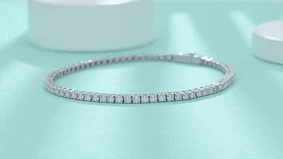 Dainty 2-6.5mm Micro-Pave Moissanite Diamond Tennis Bracelet Birthday Gift