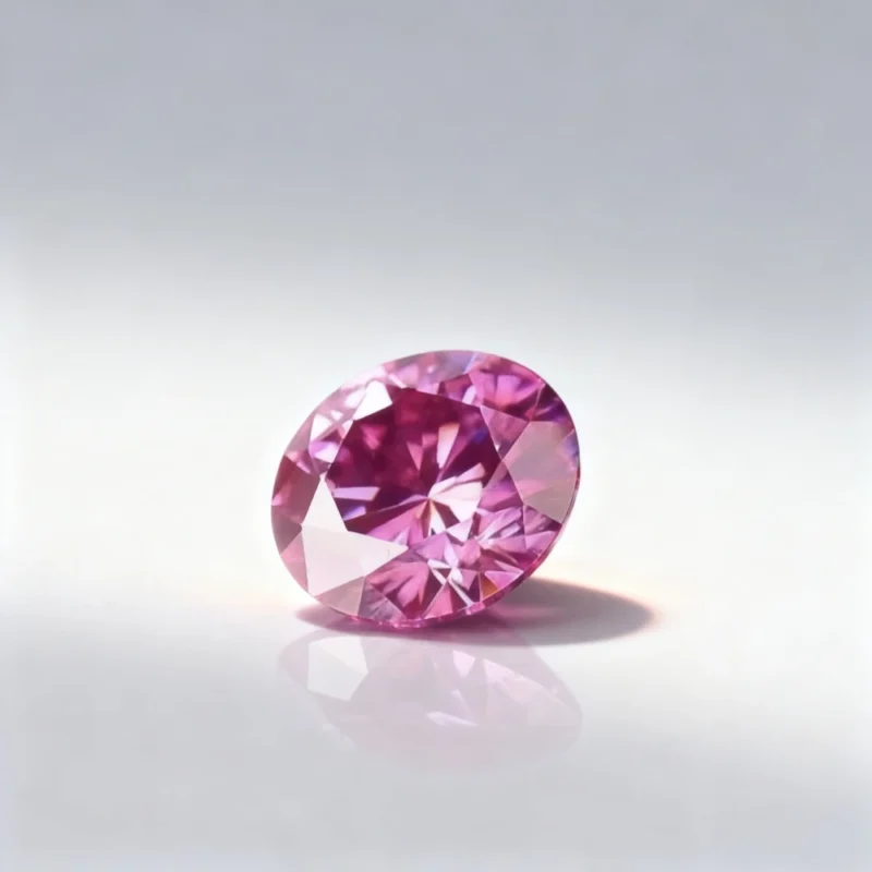 Fantasy Round Pink Moissanite Loose Stones Wholesale GRA Certificate
